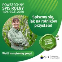 plakat promujący powszechny spis rolny 2020